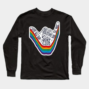 Surfer shaka hand gesture vintage Long Sleeve T-Shirt